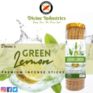 Divine's Green Lemon Incense Sticks Jar(buy 1 get 1 free)