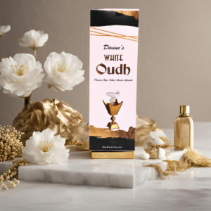 Divine's white oudh Luxury Masala Handrolled agarbatii